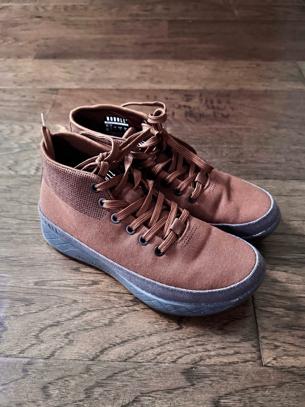 NWOT RARE NOBULL Canvas Trainer Oak Brown High Top Size Small
